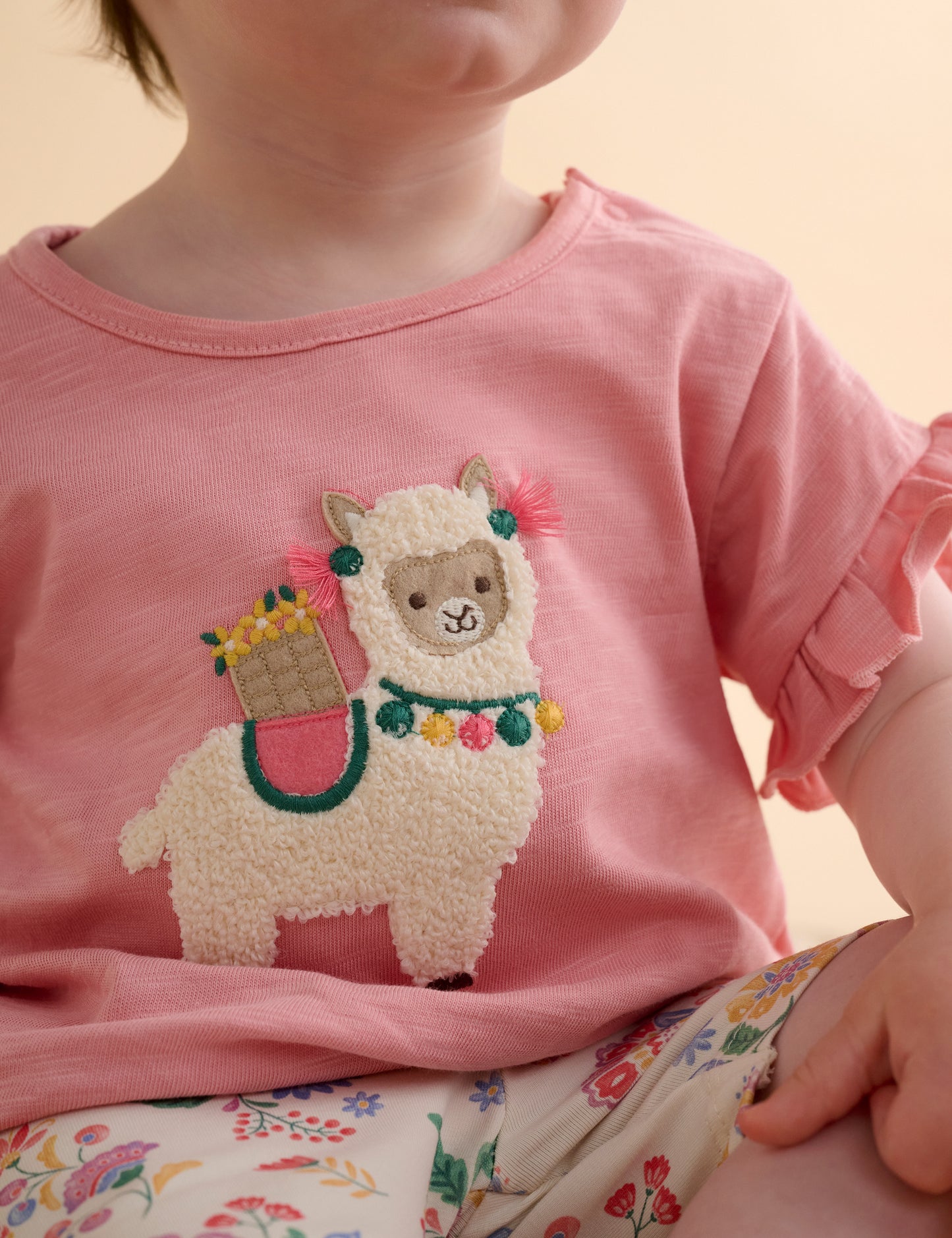Purebaby ピュアベビー　RUFFLE TEE　papaya　PB1053S25