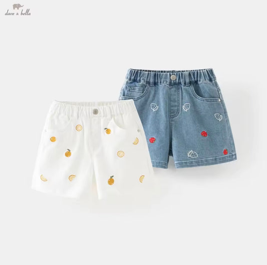 【予約】dave&bella デイブベラ　フルーツ刺繍ショートパンツ　DK2261763