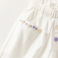 【予約】dave&bella デイブベラ　刺繍ホワイトパンツ　DB1248397