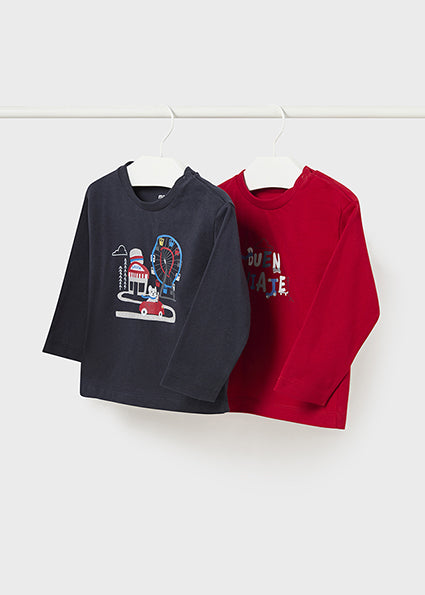 Mayoral Boys Long T-Set red