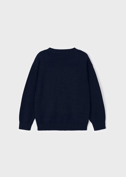 Mayoral logo embroidery knit navy