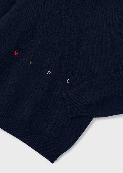 Mayoral logo embroidery knit navy