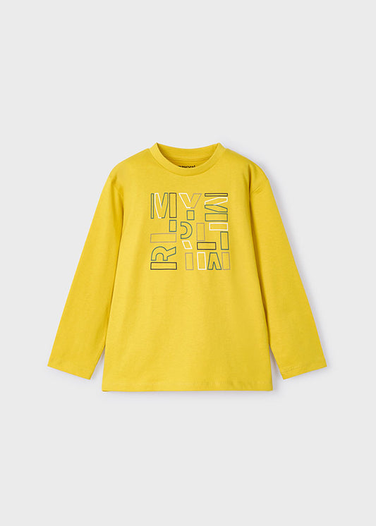 Mayoral マヨラル Basic t-shirt with lettering for boys  Pollen 173