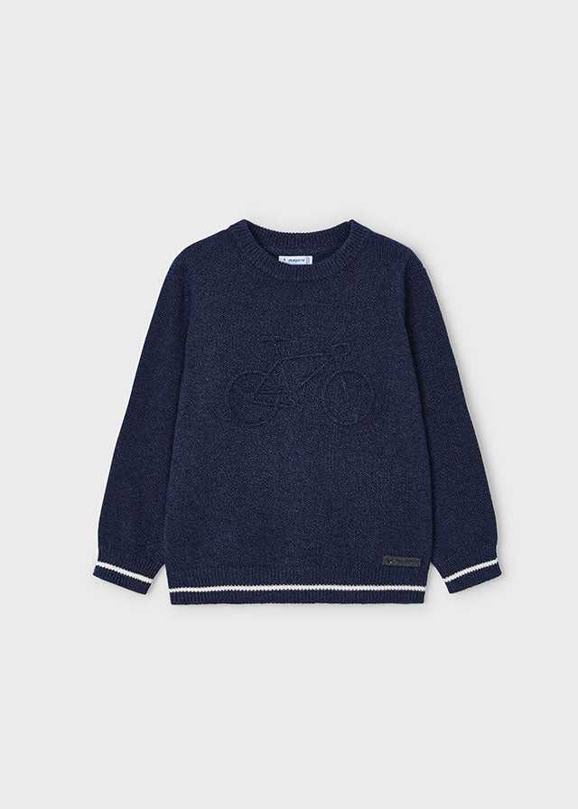 Mayoral マヨラル Embossed jersey 4341 Navy