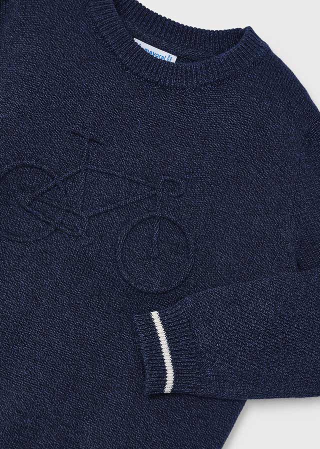 Mayoral マヨラル Embossed jersey 4341 Navy