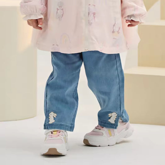 【予約】dave&bella　デイブベラ　うさちゃん刺繍デニムパンツ　DB1260231