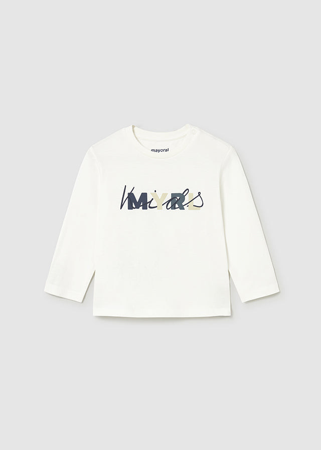 Mayoral　マヨラル　Baby logo tops White