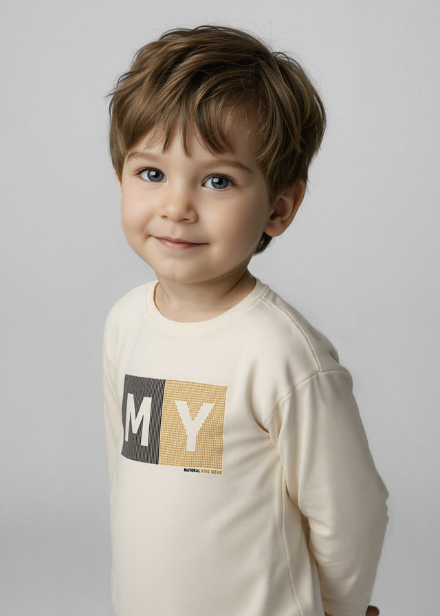Mayoral　マヨラル　Kids logo tops　Cream