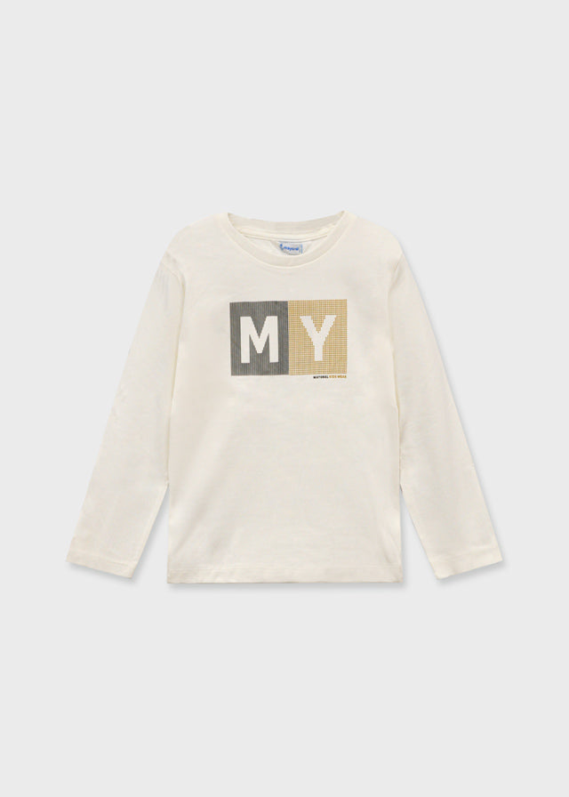 Mayoral　マヨラル　Kids logo tops　Cream