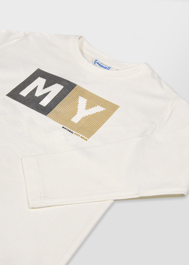 Mayoral　マヨラル　Kids logo tops　Cream