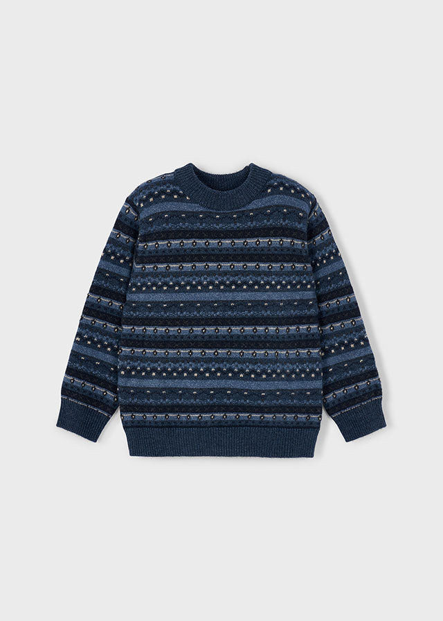 Mayoral　マヨラル　Jacquard jumper　Steel