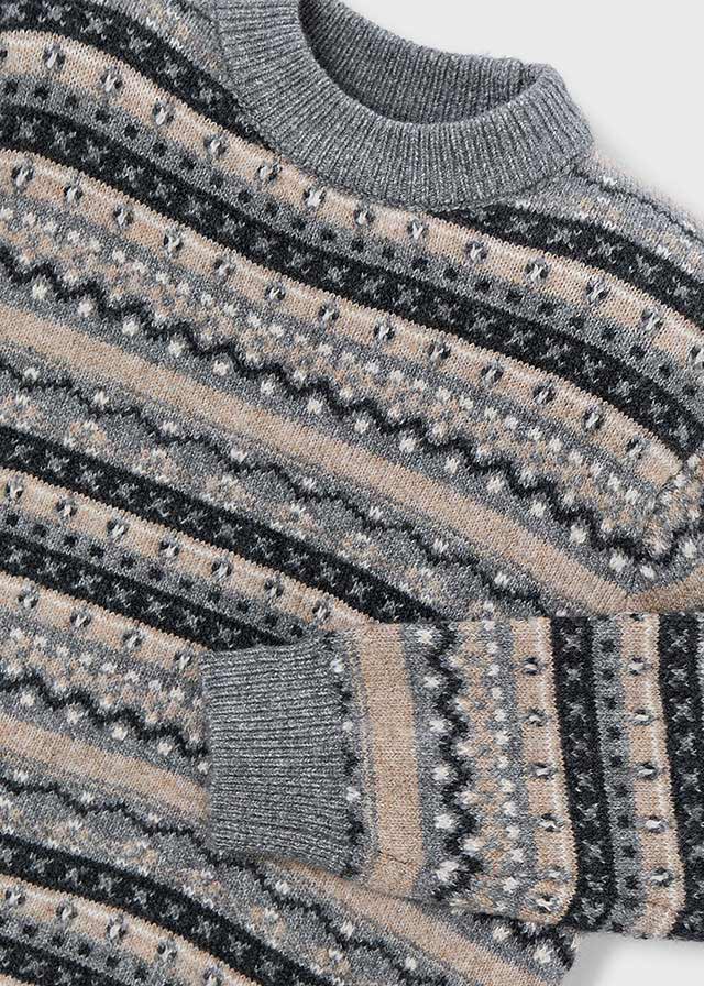Mayoral　マヨラル　Jacquard jumper　Graphite