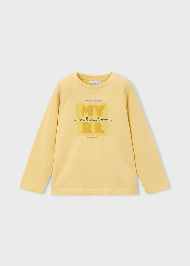 Mayoral マヨラル　L/s basic t-shirt　ロゴロンＴ　コーン