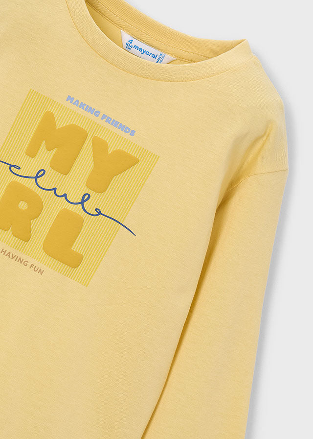 Mayoral マヨラル　L/s basic t-shirt　ロゴロンＴ　コーン