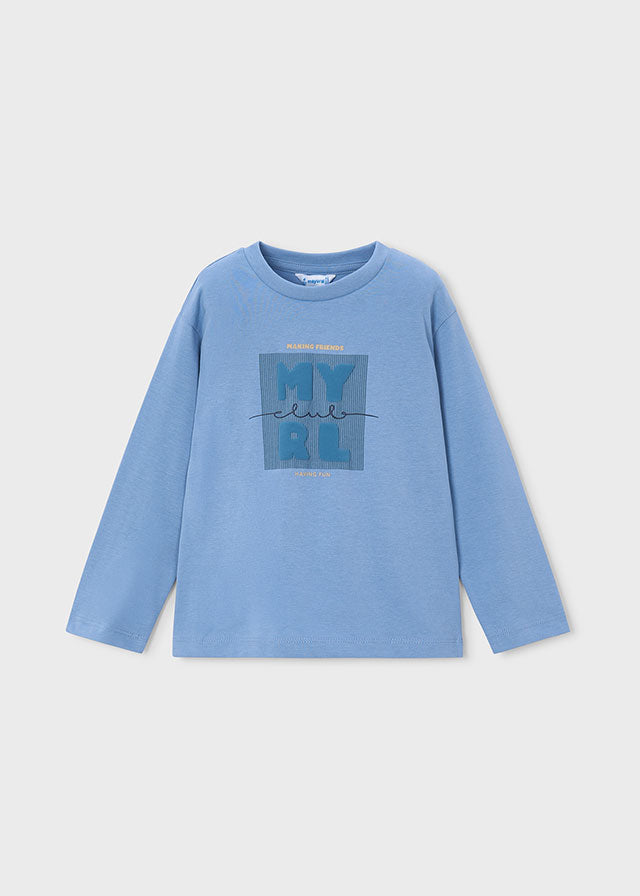 Mayoral マヨラル　L/s basic t-shirt　ロゴロンＴ　レイン