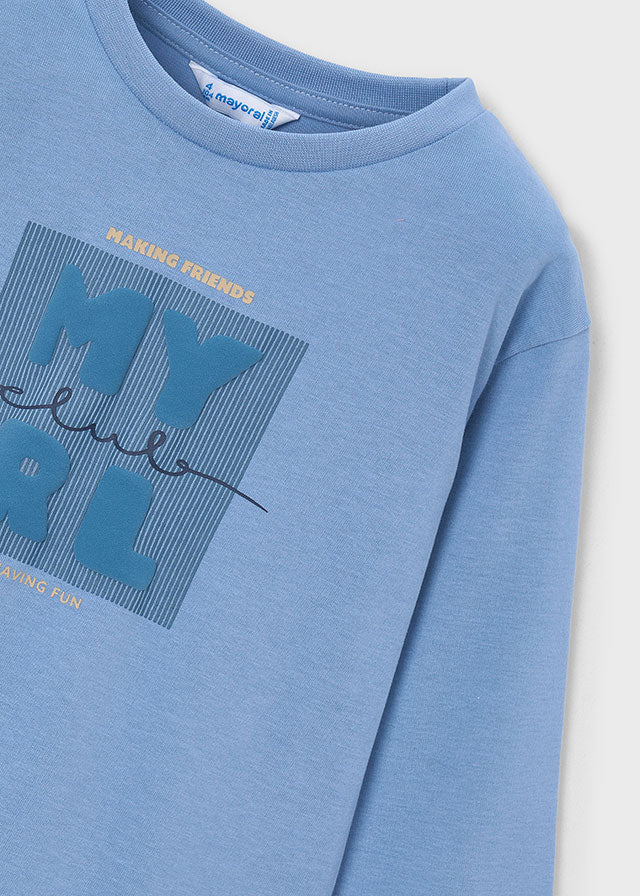 Mayoral マヨラル　L/s basic t-shirt　ロゴロンＴ　レイン