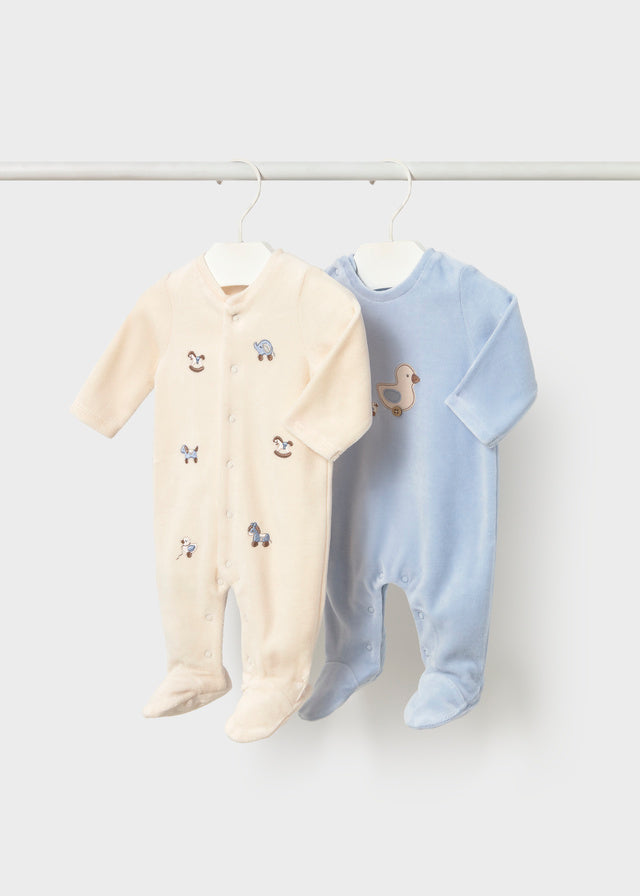 Mayoral　マヨラル　2 Pcs velour onesie