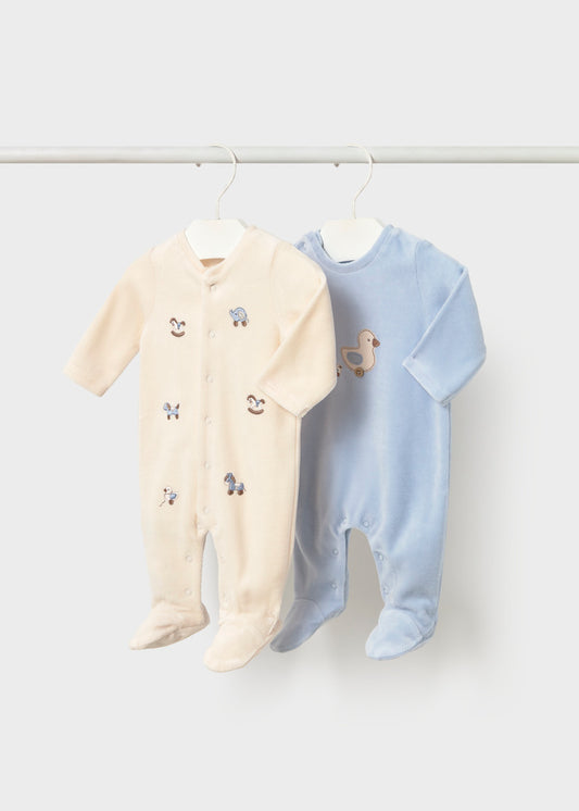 Mayoral　マヨラル　2 Pcs velour onesie