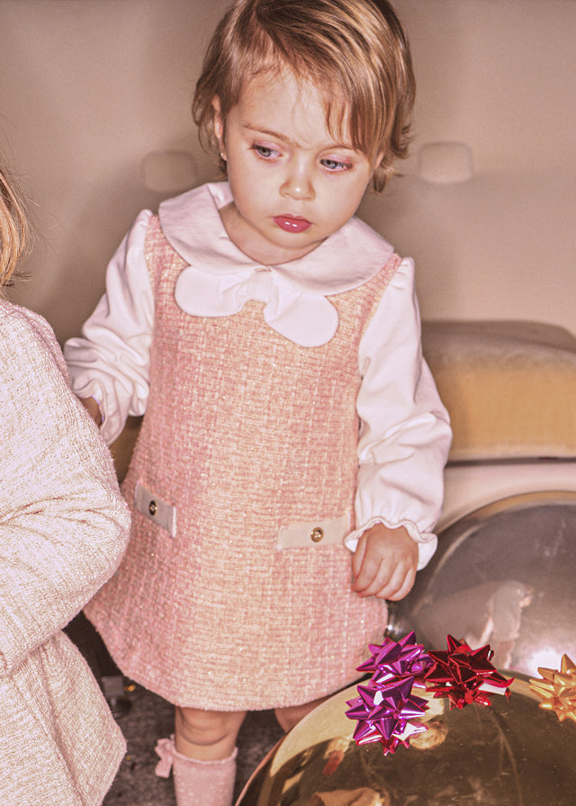 Mayoral　マヨラル　Tweed-knit combined dress