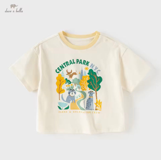 【予約】dave&bella デイブベラ　CENTRALPARKイラストTシャツ　DB2261551