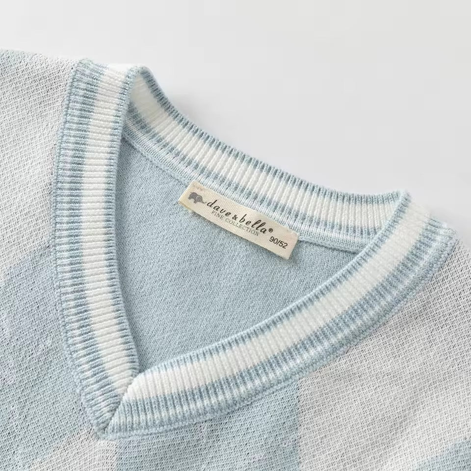 【予約】dave&bella デイブベラ　ライトブルーアーガイルベスト　DB1260364