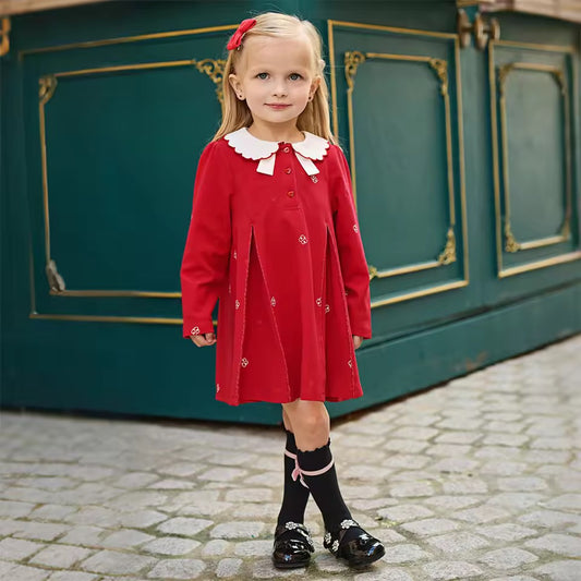 【予約】dave&bella デイブベラ　スカラップカラーワンピース　DB1260907