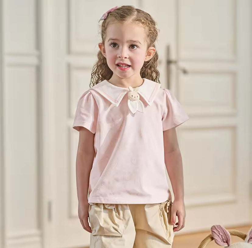 【予約】dave&bella デイブベラ　うさちゃんモチーフつきトップス　DB2262394