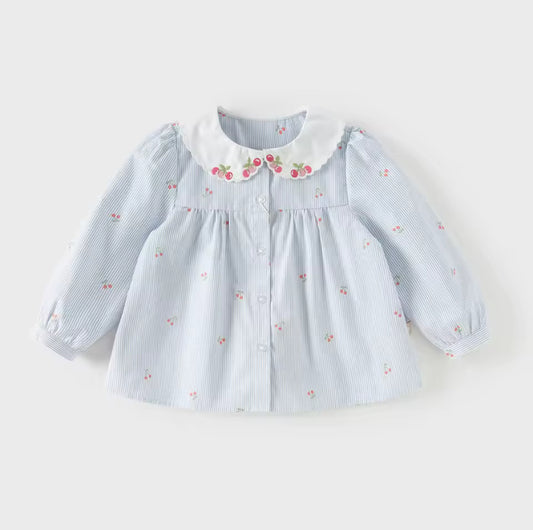 【予約】dave&bella デイブベラ　さくらんぼデザインブラウス　DB1260817