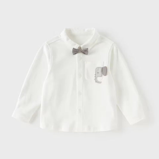 【予約】dave&bell デイブベラ　ボウタイ付きゾウアップリケシャツ　DB1261055