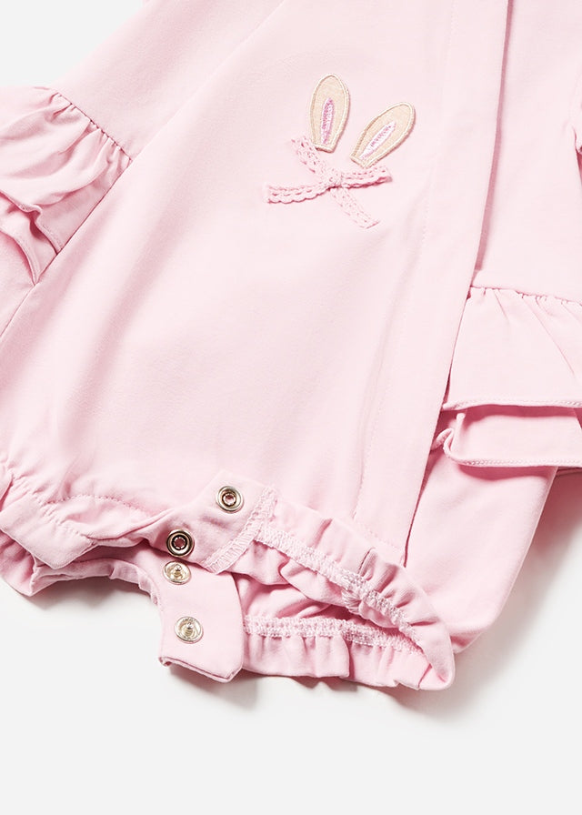 Mayoral マヨラル Set of 2 short rompers Baby Rose