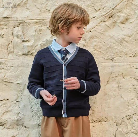 【予約】dave&bella デイブベラ　ネイビーカーディガン　DK1261187