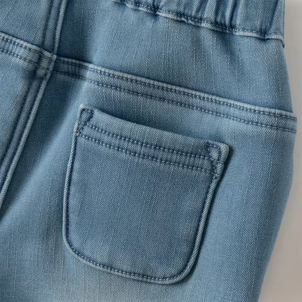 【予約】dave&bella デイブベラ　裾刺繍裏起毛デニムパンツ　DB4253761