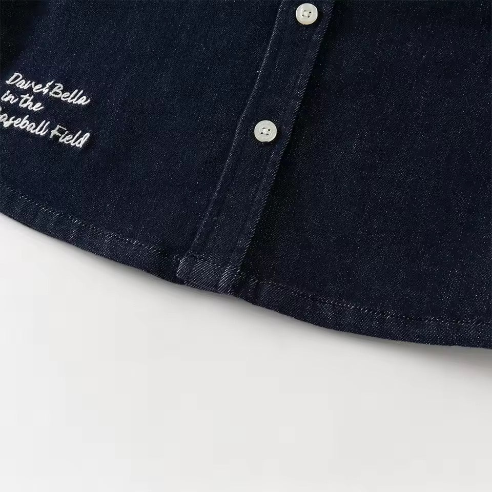 【予約】dave&bella デイブベラ　刺繍デニムシャツ　DB1260524