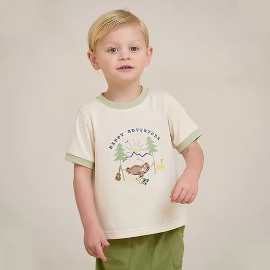 【予約】dave&bella デイブベラ　リラックスくまさんアップリケTシャツ　DB2250241
