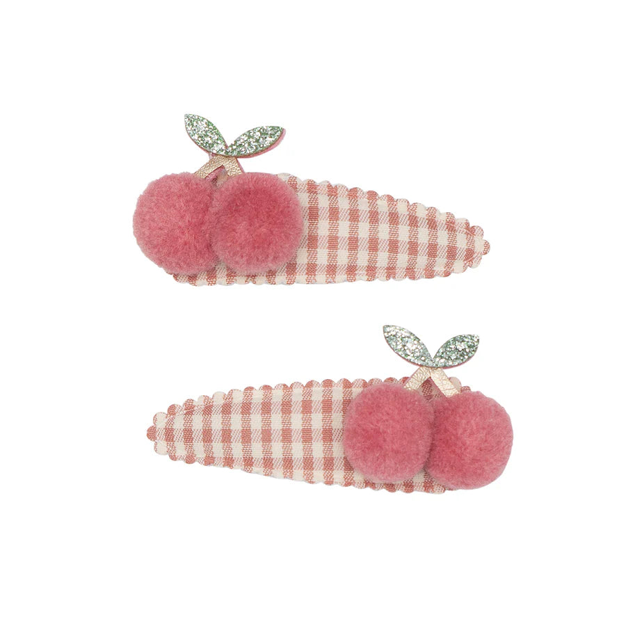 MIMI＆LULA　Gingham cherry clips