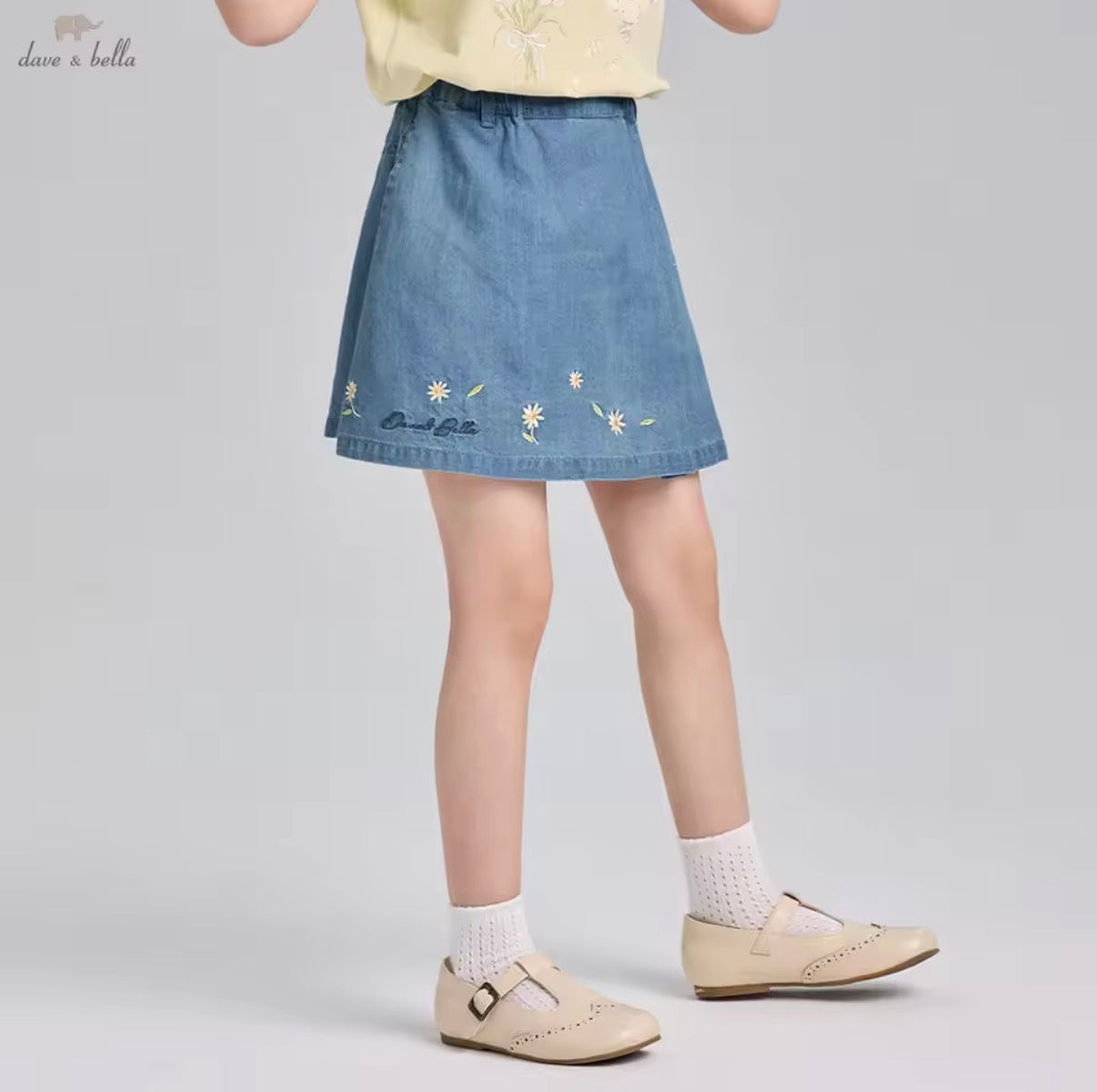【予約】dave&bella　デイブベラ　フラワー刺繍キュロットパンツ　DK2261542