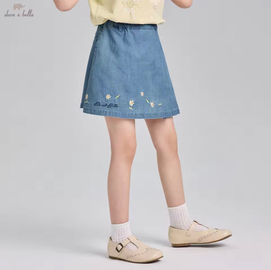 【予約】dave&bella　デイブベラ　フラワー刺繍キュロットパンツ　DK2261542