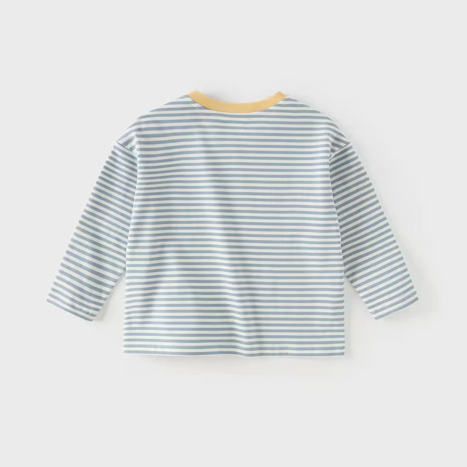 【予約】dave&bella デイブベラ　デニムポケットボーダーロンT　DB1260028