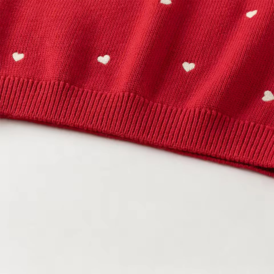 【予約】dave&bella　デイブベラ　ハート刺繍セーター　DB4254247