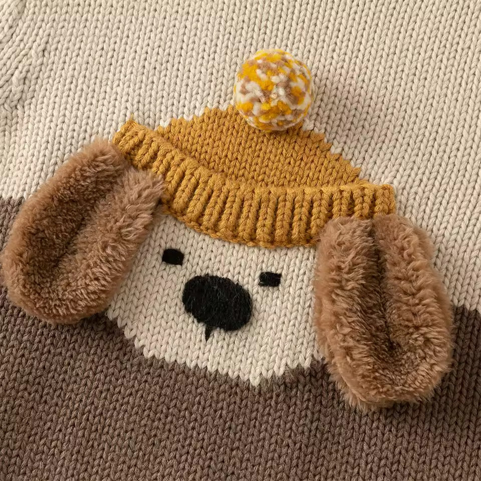 【予約】dave&bella デイブベラ　わんちゃんデザインニット　DB4243152