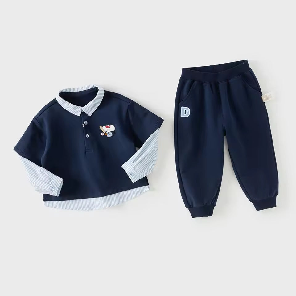 【予約】dave&bella デイブベラ　シャツドッキングトップス&パンツセット　DB1260144