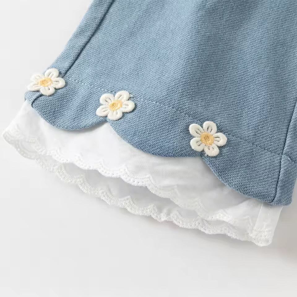 【予約】dave&bella デイブベラ　裾スカラップデニムパンツ　DB1260243