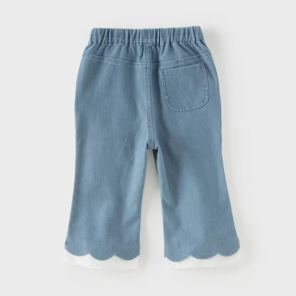 【予約】dave&bella デイブベラ　裾スカラップデニムパンツ　DB1260243