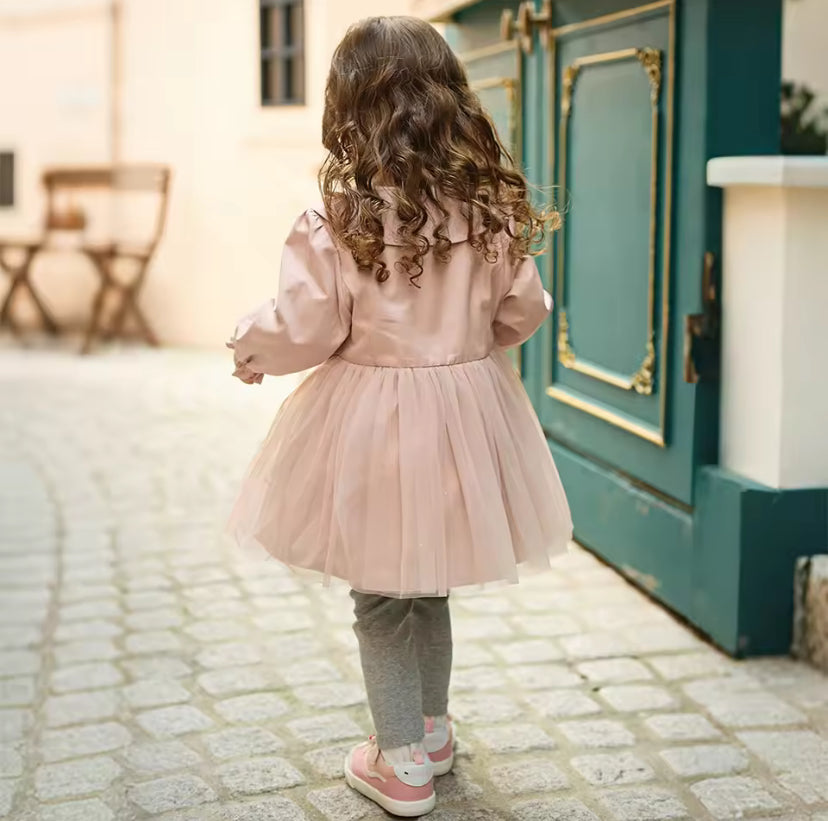 【予約】dave&bella　デイブベラ　スモーキーピンクトレンチコート　DB1260241