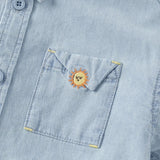 【予約】dave&bella デイブベラ　太陽刺繍デニムシャツ　DB1248091