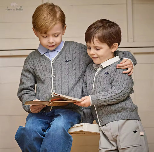 【予約】dave&bella　デイブベラ　ケーブル編みカーディガン　DB1261054