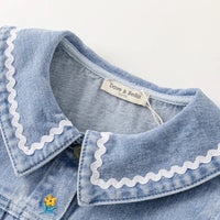 【予約】dave&bella デイブベラ　フラワー刺繍デニムジャケット　DK1247759
