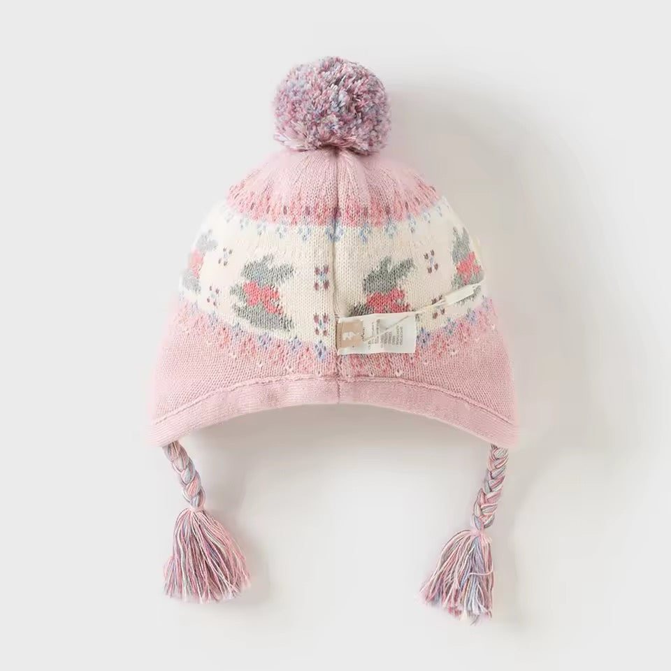 【予約】dave&bella デイブベラ　うさちゃんデザインニット帽　DB4243874