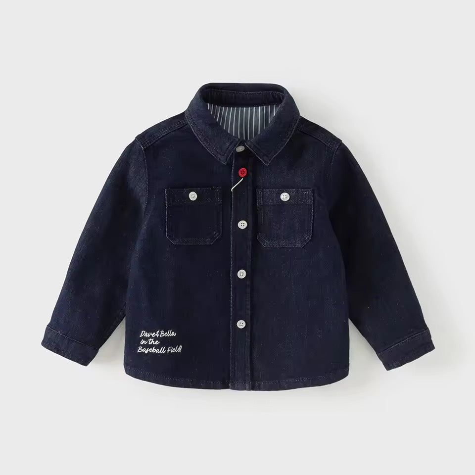 【予約】dave&bella デイブベラ　刺繍デニムシャツ　DB1260524