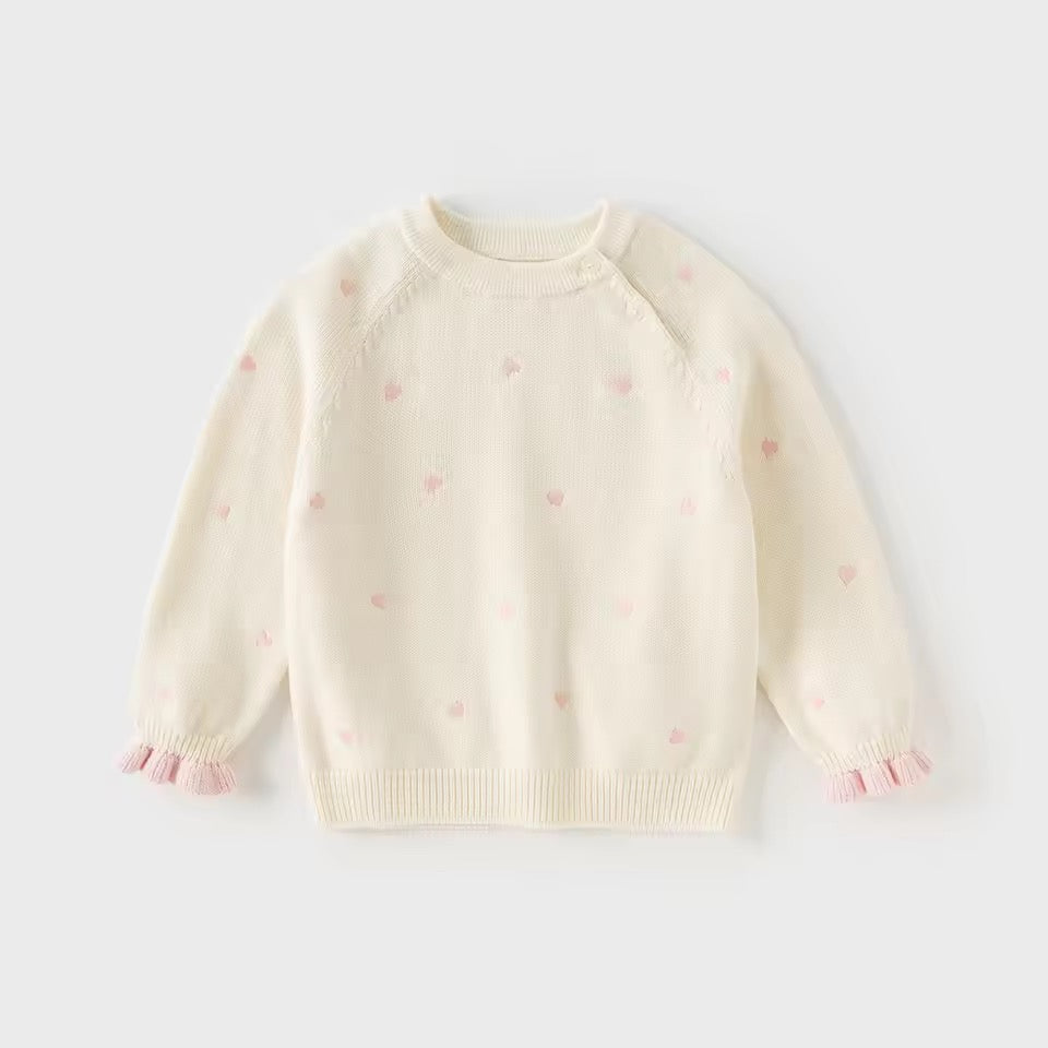【予約】dave&bella　デイブベラ　ハート刺繍セーター　DB4254247